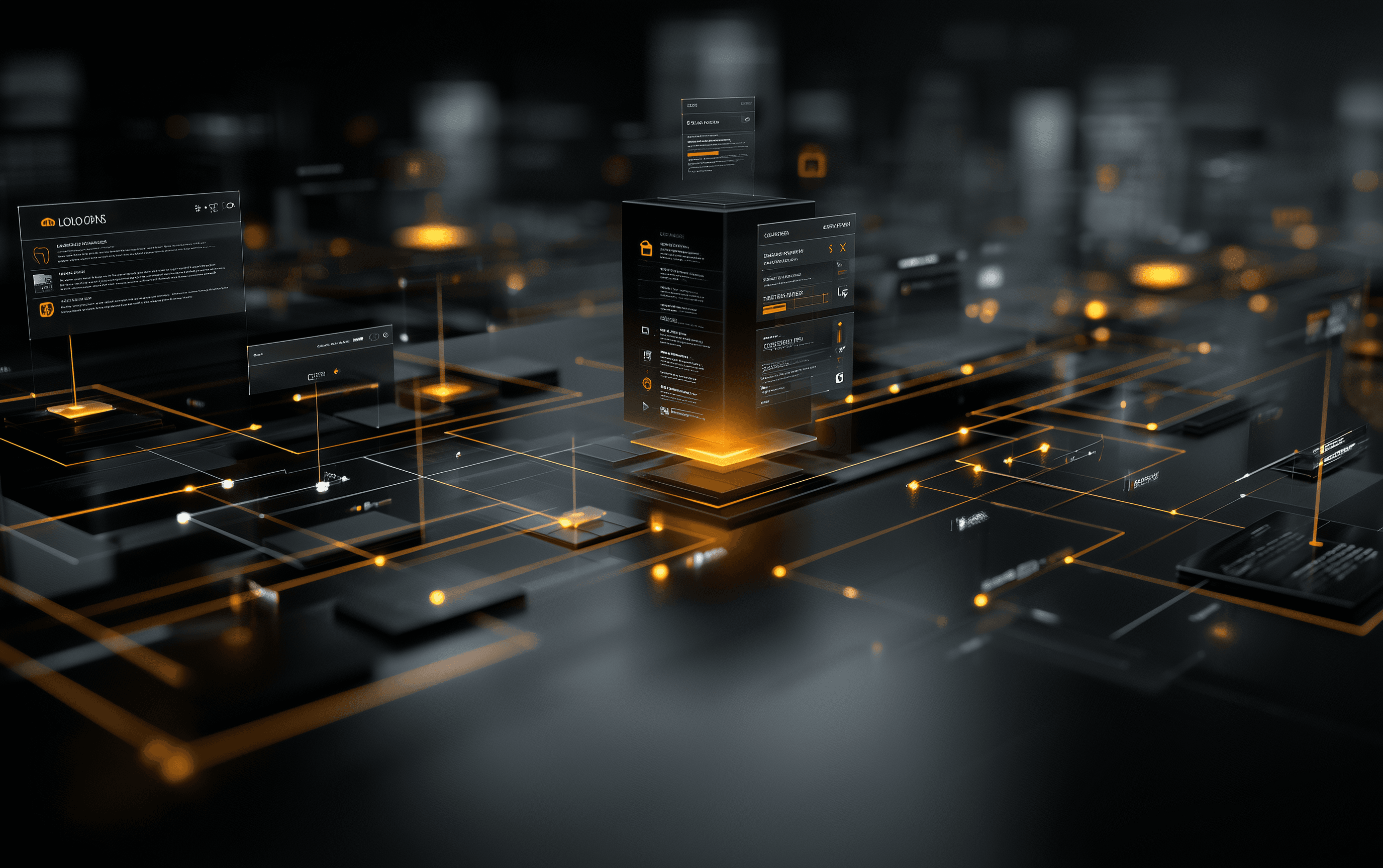 System interface visualization for the homepage operations section.